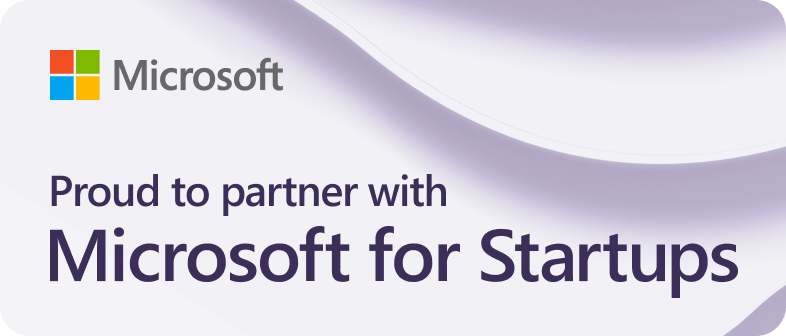 Proud to partner with Microsoft for Startups Founders Hub badge