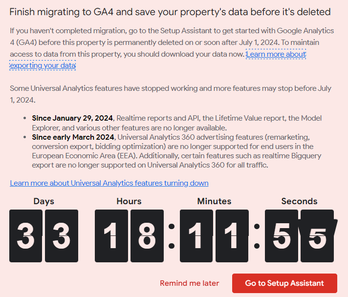 Finish migrating to GA4 and save your property’s data before it’s deleted